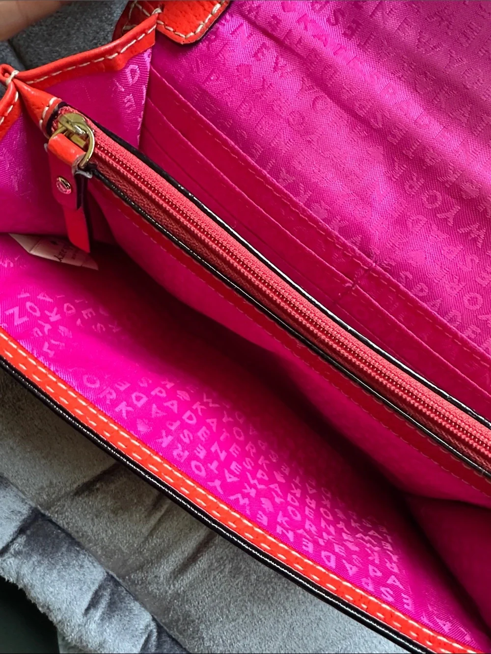 kate spade Vibrant Red Pebbled Leather Continental Wallet